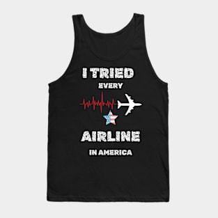 Frequent flyer Airplane travel America gift Tank Top